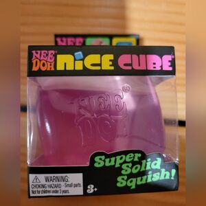 Nee Doh Nice Cube Super Solid Squish PINK